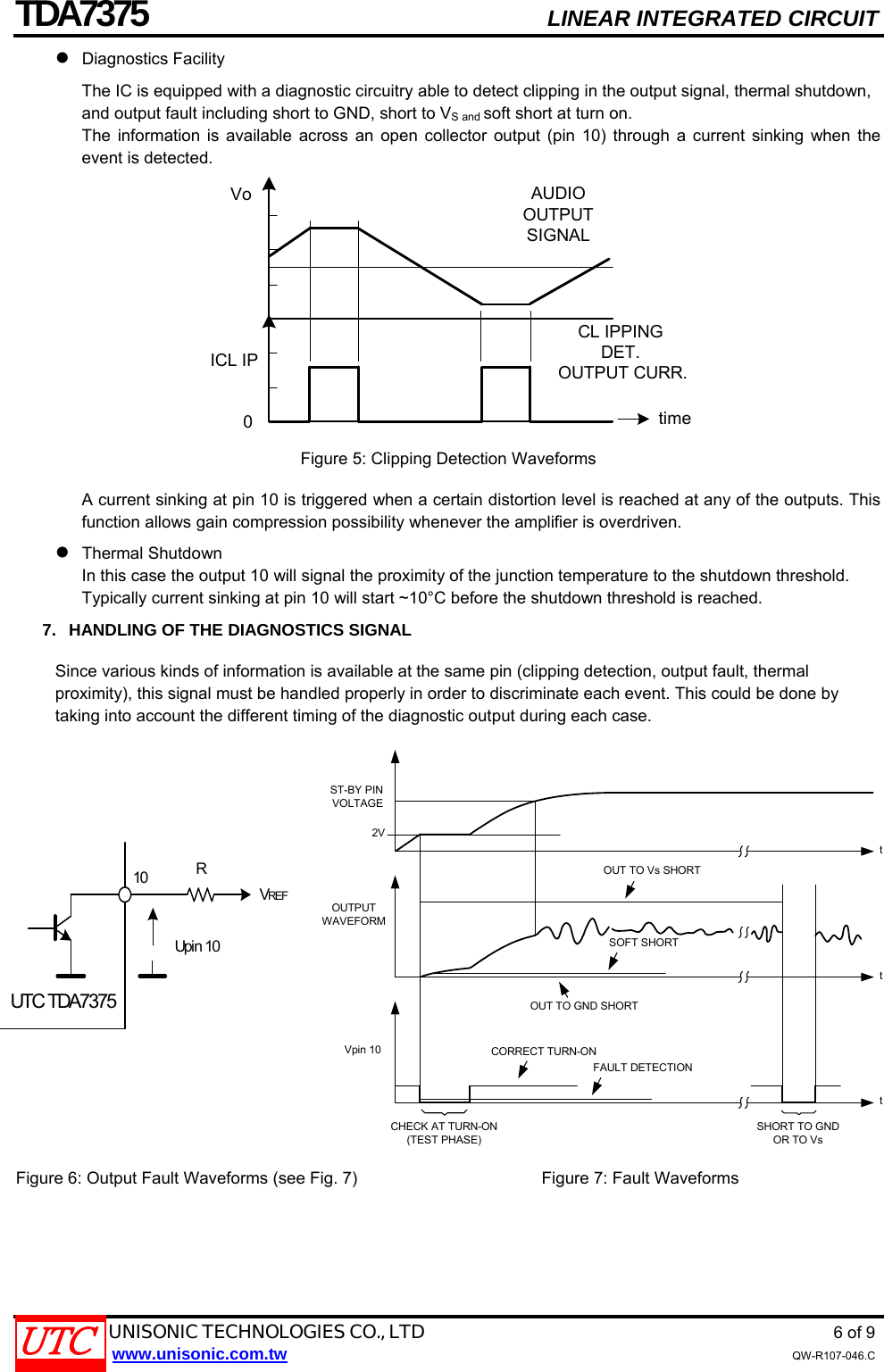 Page 6 of 10 - TDA7375 - Datasheet. Www.s-manuals.com. Utc