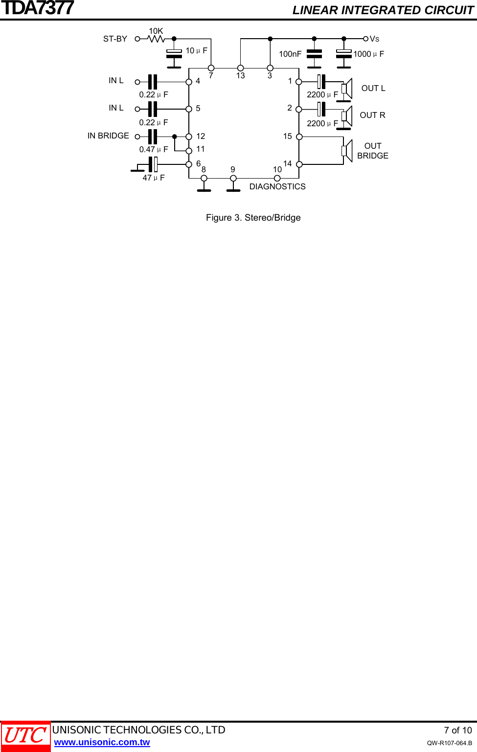 TDA7377 Datasheet. Www.s manuals.com. Utc