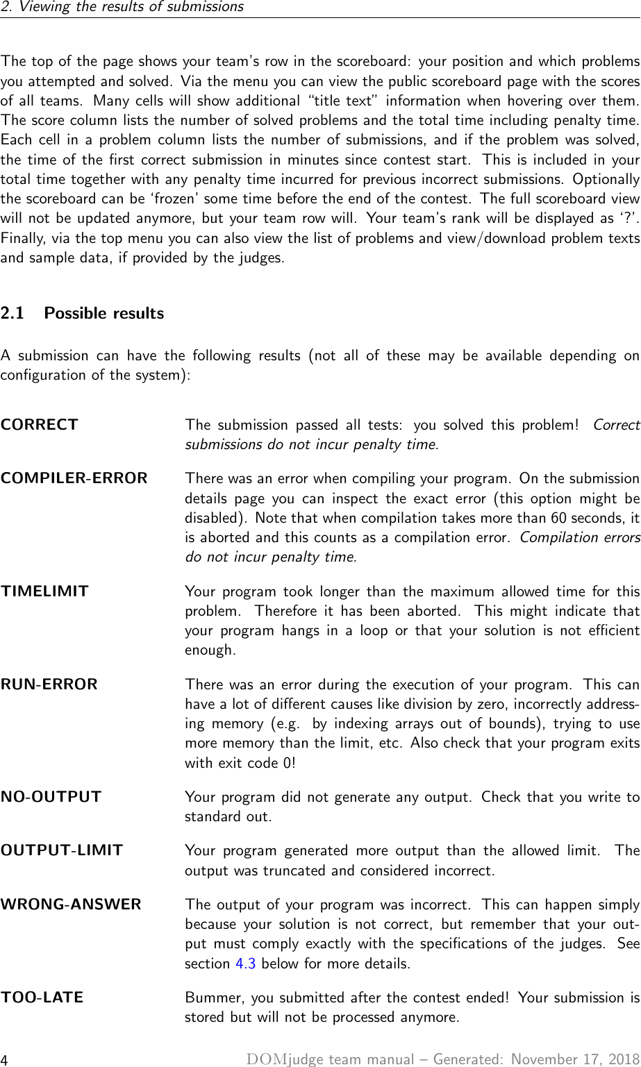Page 4 of 8 - DOMjudge Team Manual Team-manual