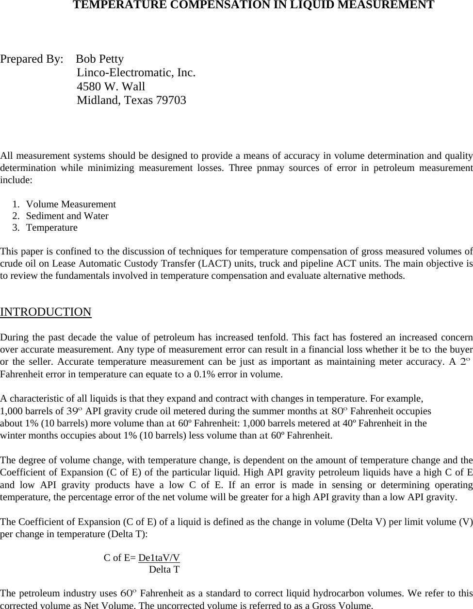 Page 1 of 5 - Temperature Compensation In Measment Measurement White Paper Temperature-compensation-in-measurement Techncial-paper