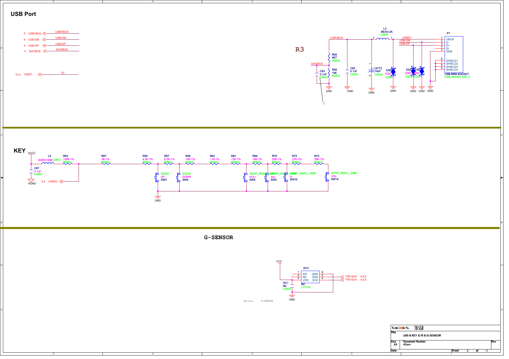 Page 9 of 12 - Texet TB-550 - Schematics. Www.s-manuals.com. Schematics