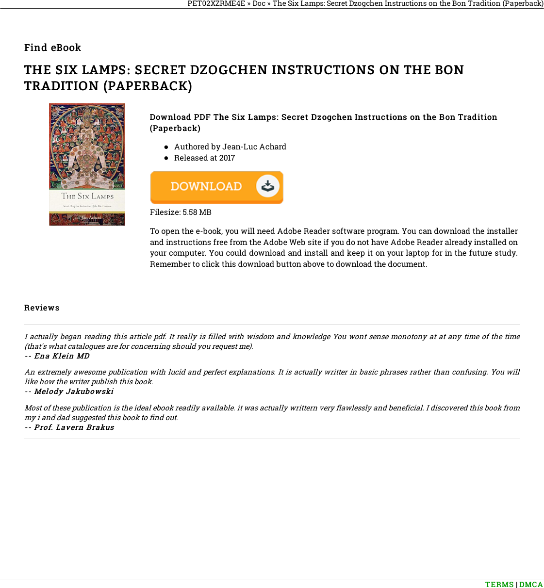 Page 1 of 1 - Read EBook ^ The Six Lamps: Secret Dzogchen Instructions On Bon Tradition (Paperback) // JZLBGJNQ5FPV The-six-lamps-secret-dzogchen-instructions-on-th