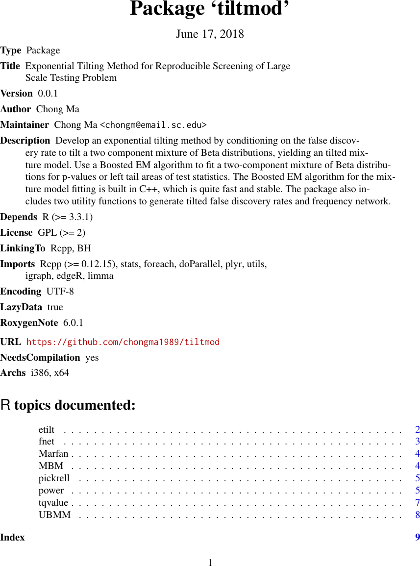 Page 1 of 9 - Tiltmod-manual