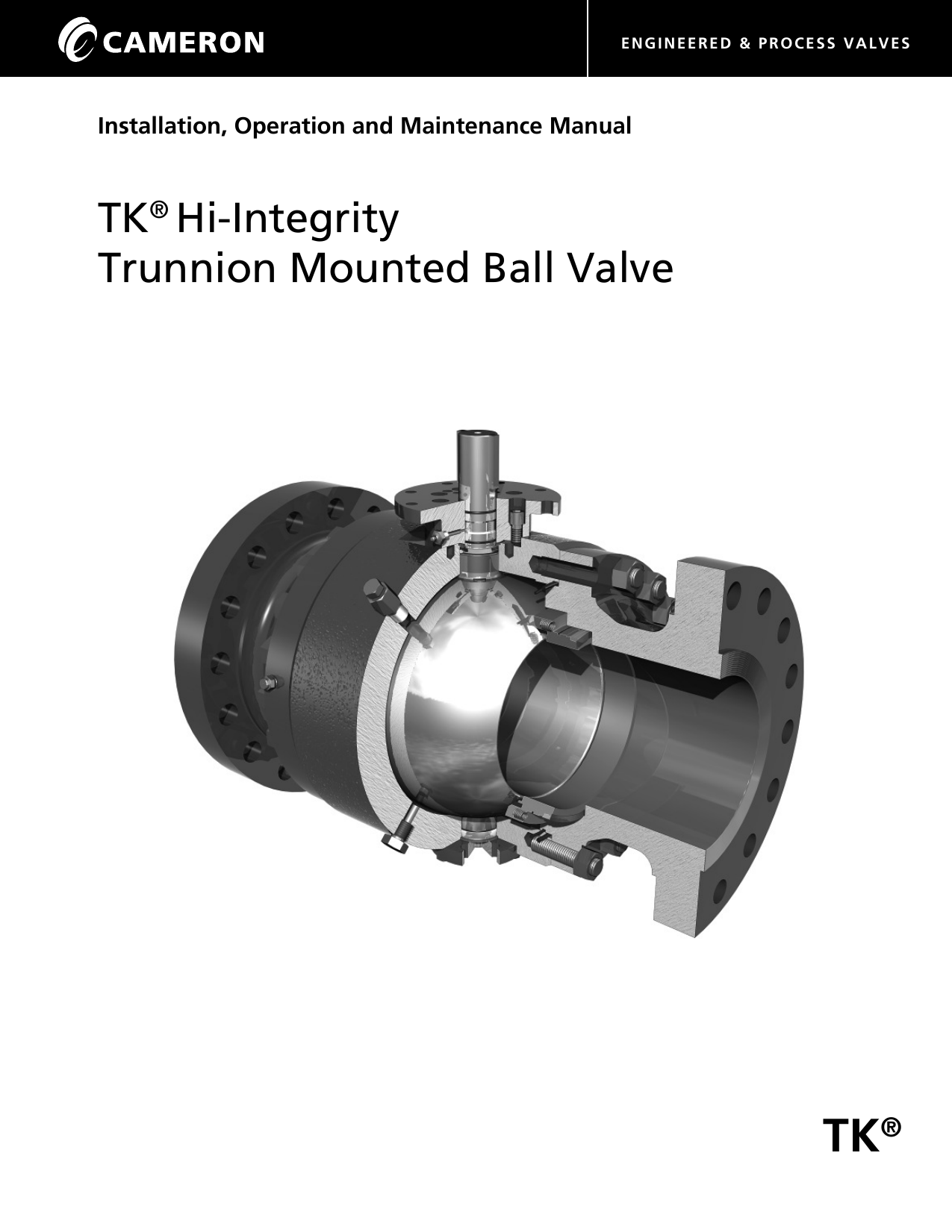 IOM TK TMBV 01 Trunnion Mounted Ball Valves high integrity valve