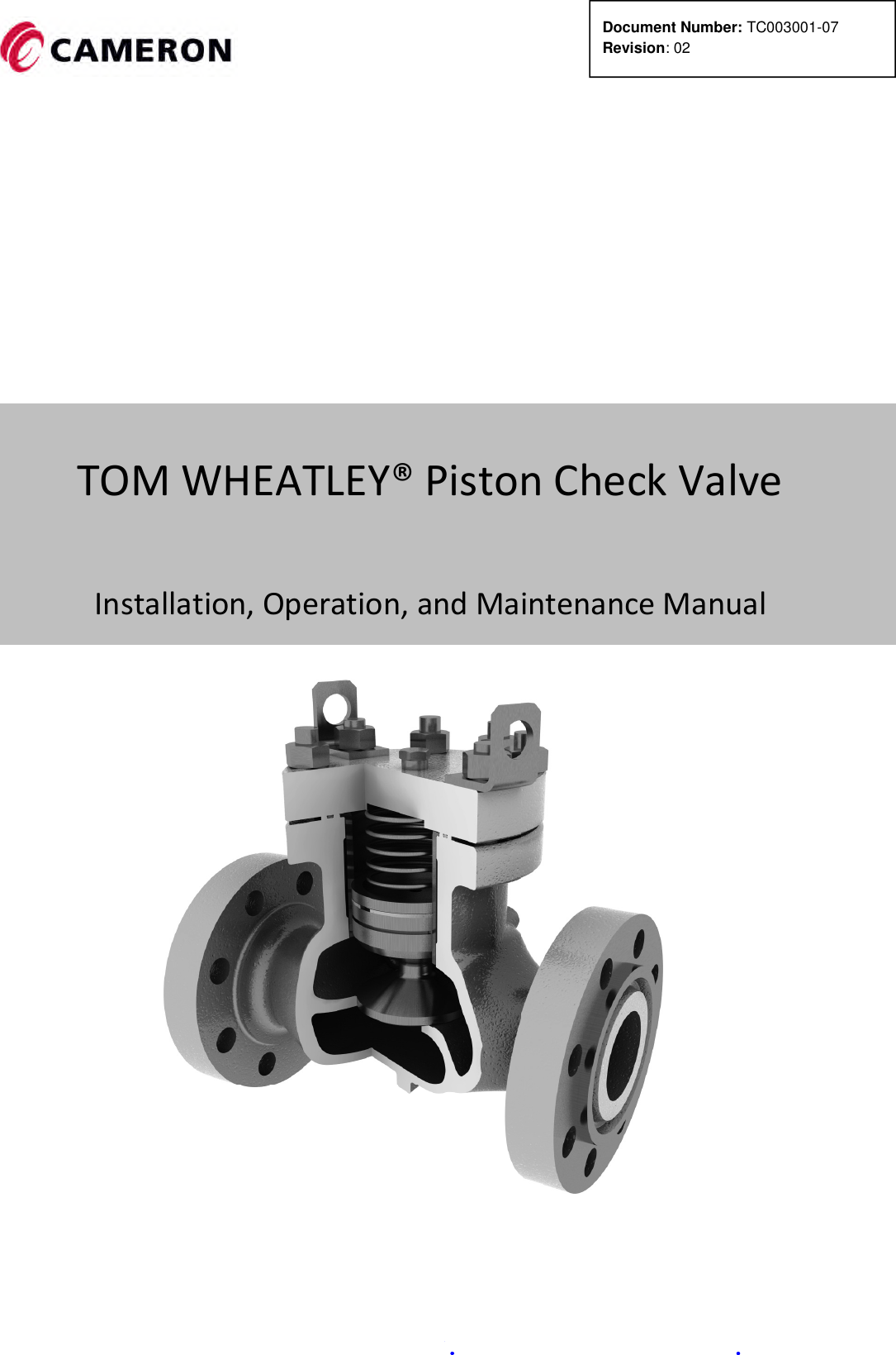 Page 1 of 8 - TC-003001-07x Tom-wheatley-piston-check-valve-iom