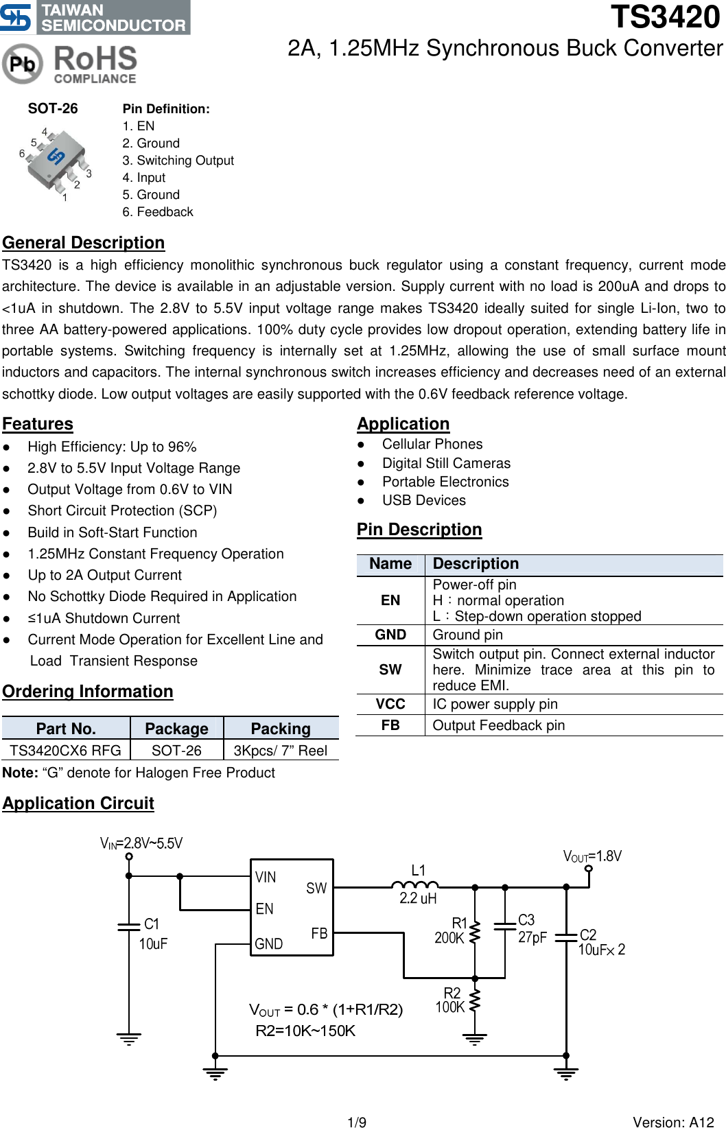 Page 1 of 10 - TS3420 - Datasheet. Www.s-manuals.com. Ra12 Ts