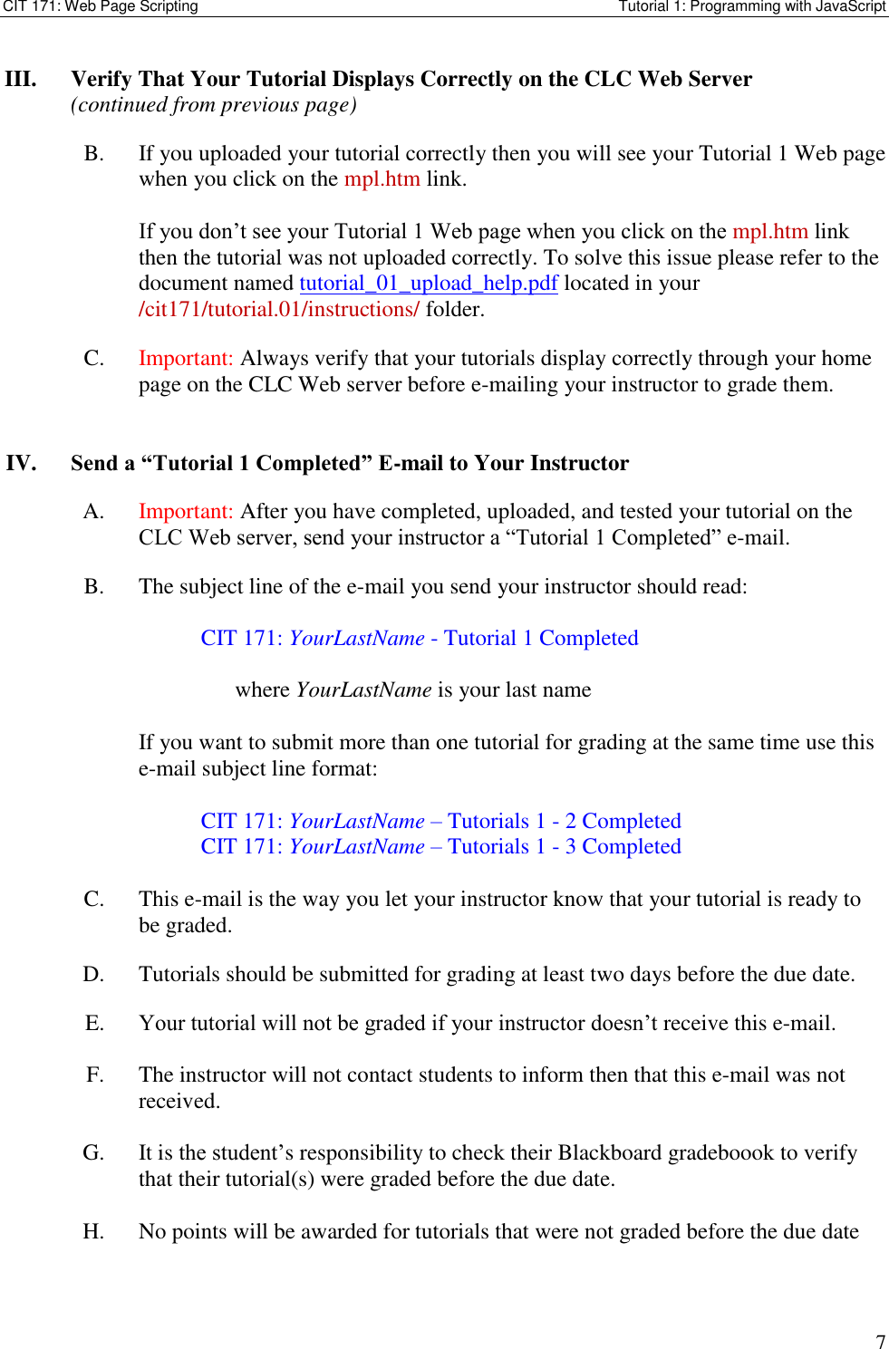 Page 7 of 9 - Tutorial 1 Instructions 01