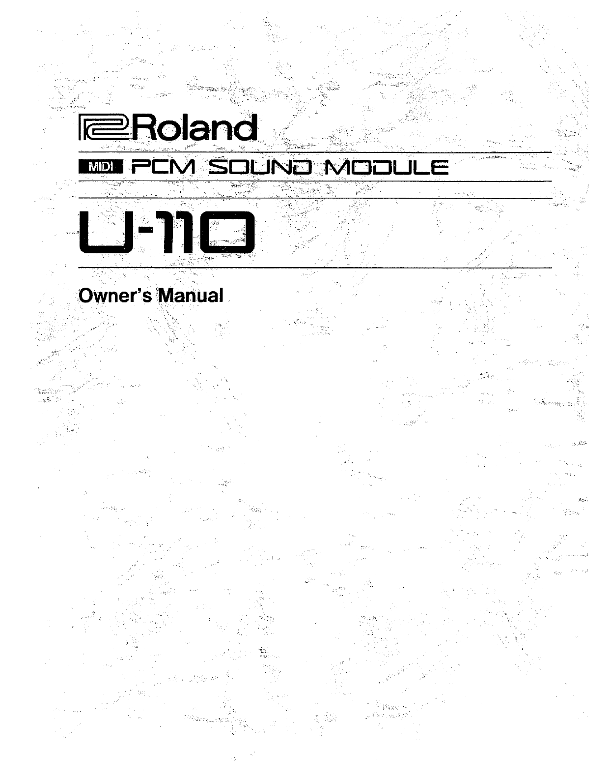 Roland Corporation U 110 Owner S Manual Om
