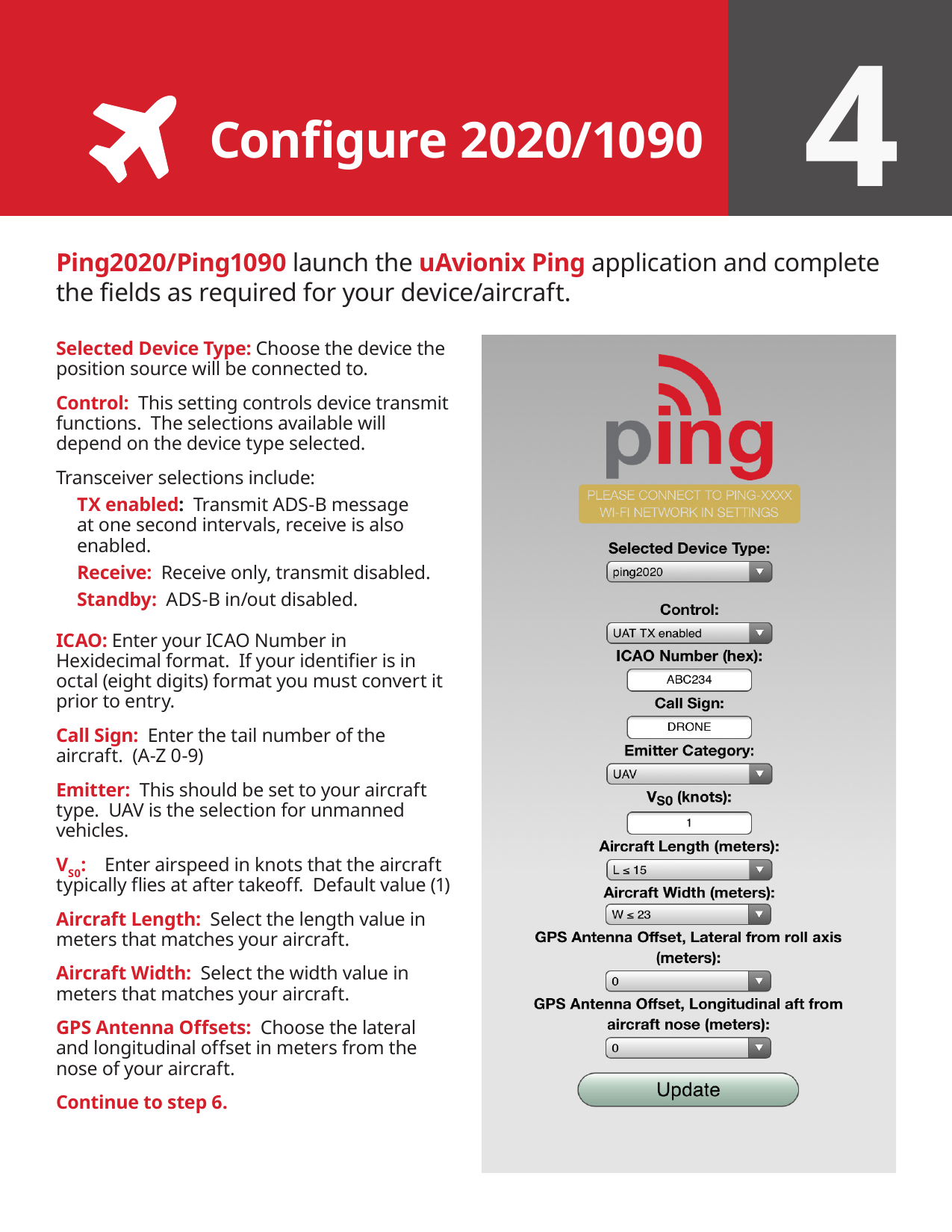 Page 6 of 8 - PingUSB Quick Start Guide U Avionix-ping-app-Quick-Start-Guide