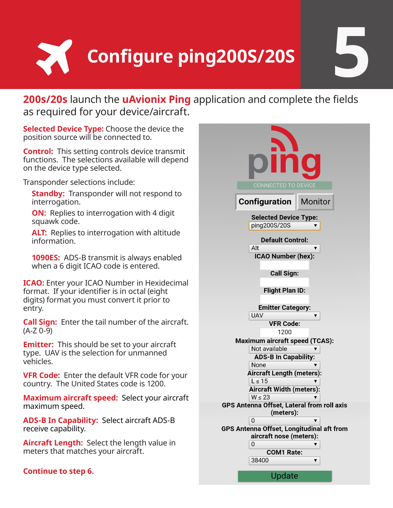 Page 7 of 8 - PingUSB Quick Start Guide U Avionix-ping-app-Quick-Start-Guide
