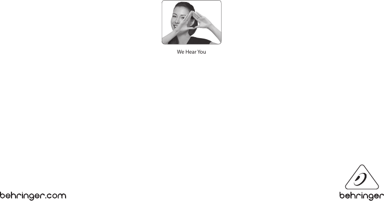 Page 12 of 12 - UCA202_P0484_M_ES Behringer UCA202 User Manual (Spanish) P0484 M Es