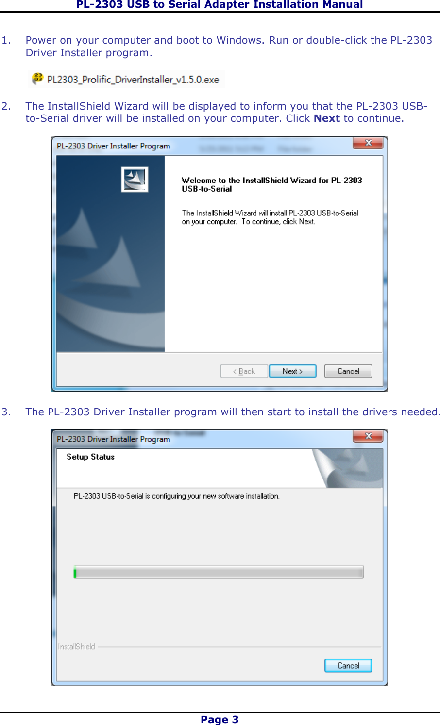 PL 2303 Driver Installer Manual Um Pl2303 V1.5.0