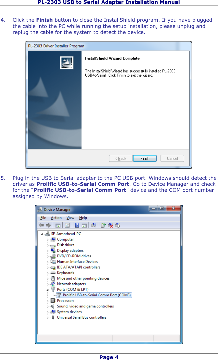 PL 2303 Driver Installer Manual Um Pl2303 V1.5.0
