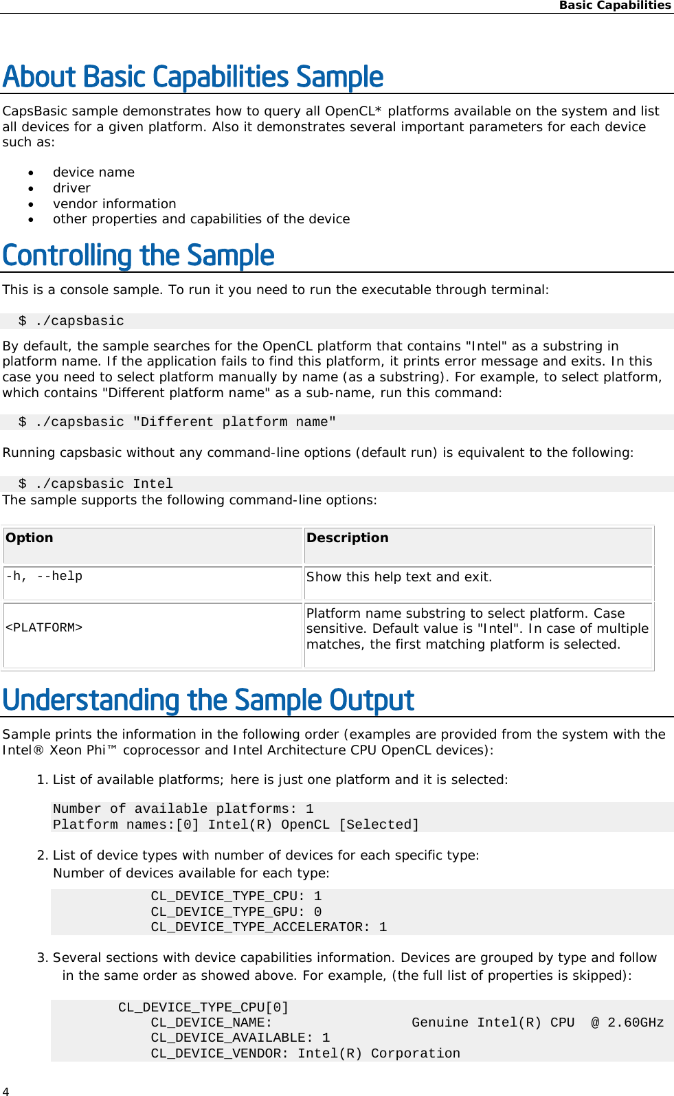 Basic Capabilities Sample User's Guide User