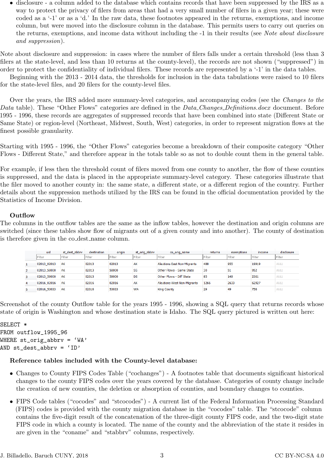Page 3 of 5 - IRS Migration Database - User Summary Guide