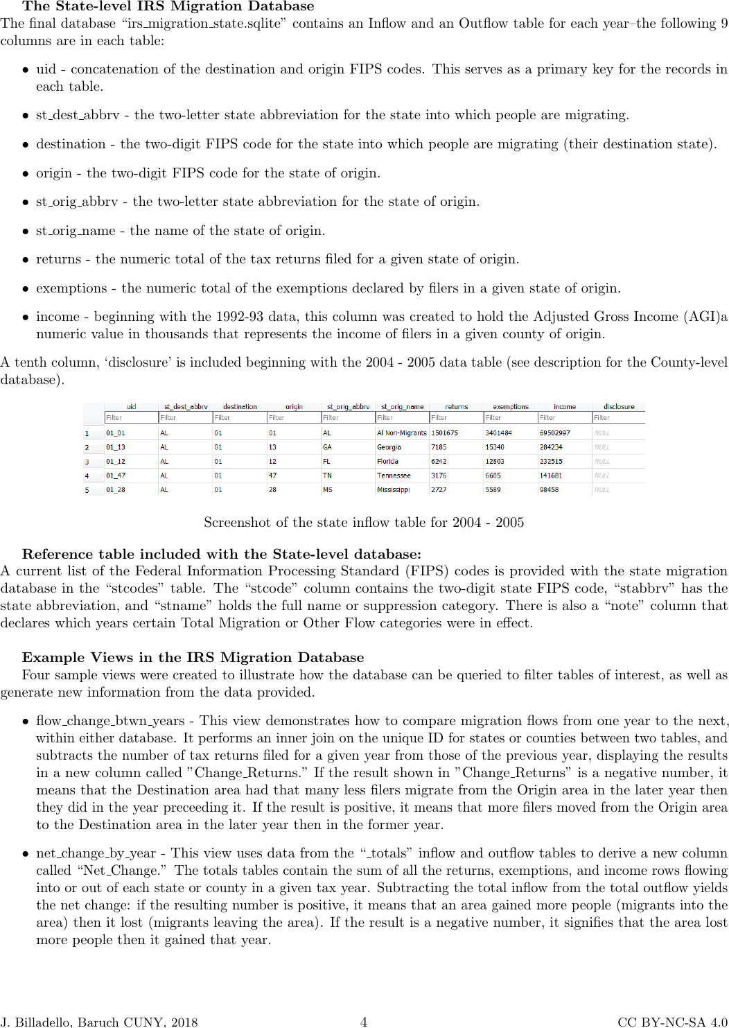 Page 4 of 5 - IRS Migration Database - User Summary Guide
