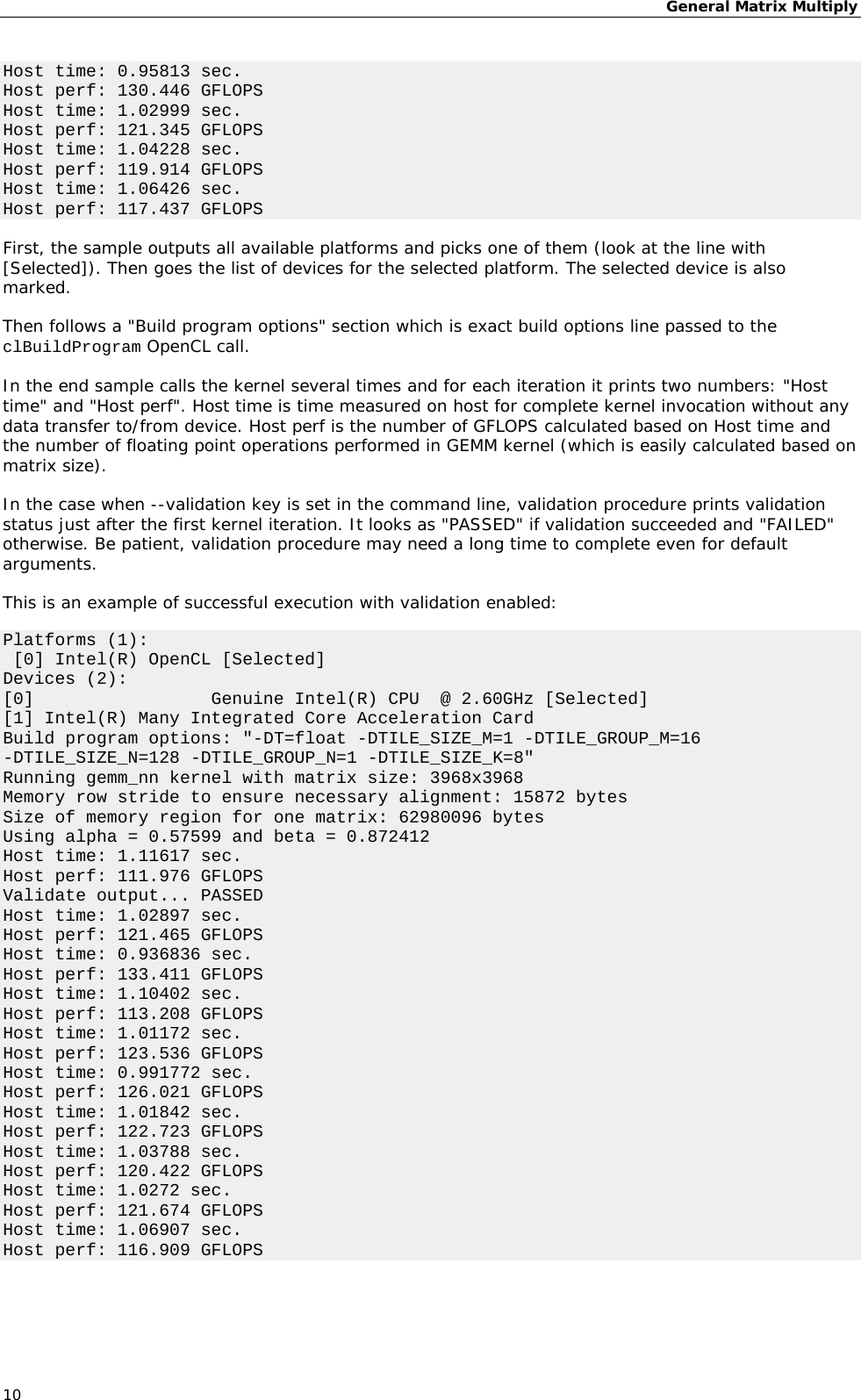 Page 10 of 11 - General Matrix Multiply - Sample User's Guide User