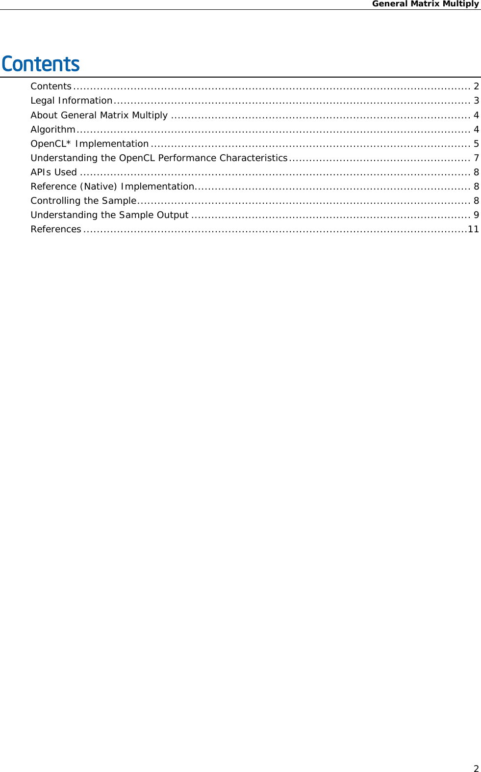 Page 2 of 11 - General Matrix Multiply - Sample User's Guide User