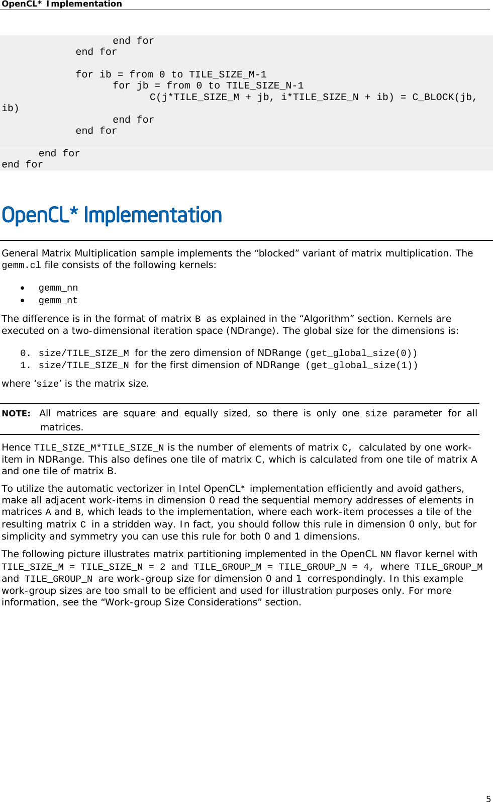 Page 5 of 11 - General Matrix Multiply - Sample User's Guide User