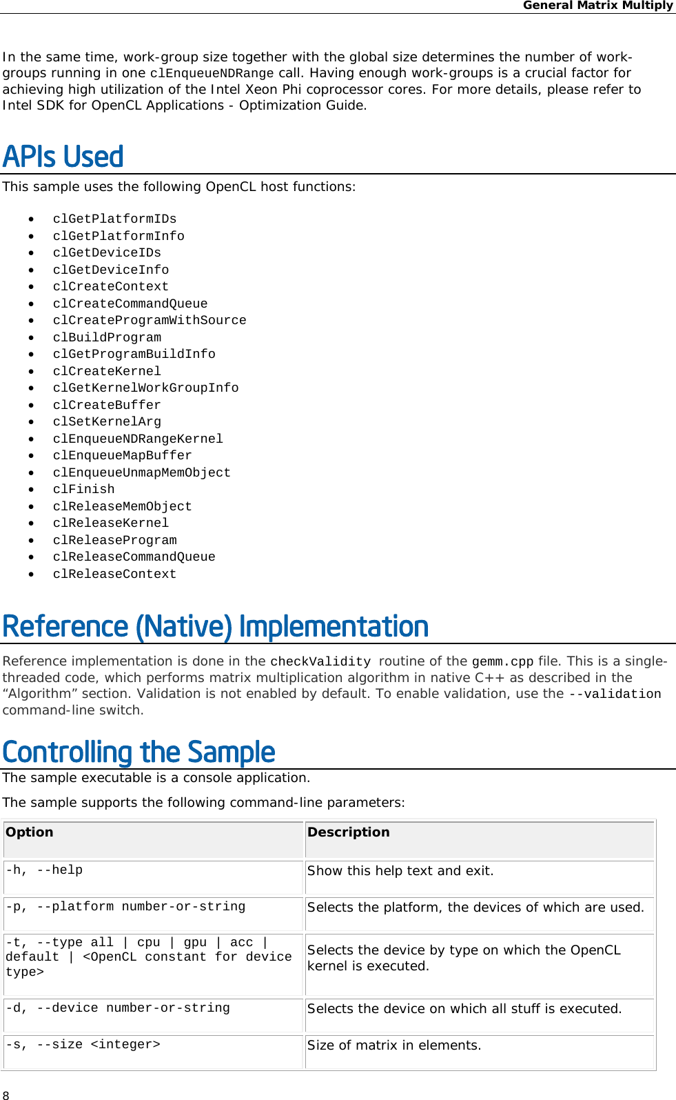 Page 8 of 11 - General Matrix Multiply - Sample User's Guide User