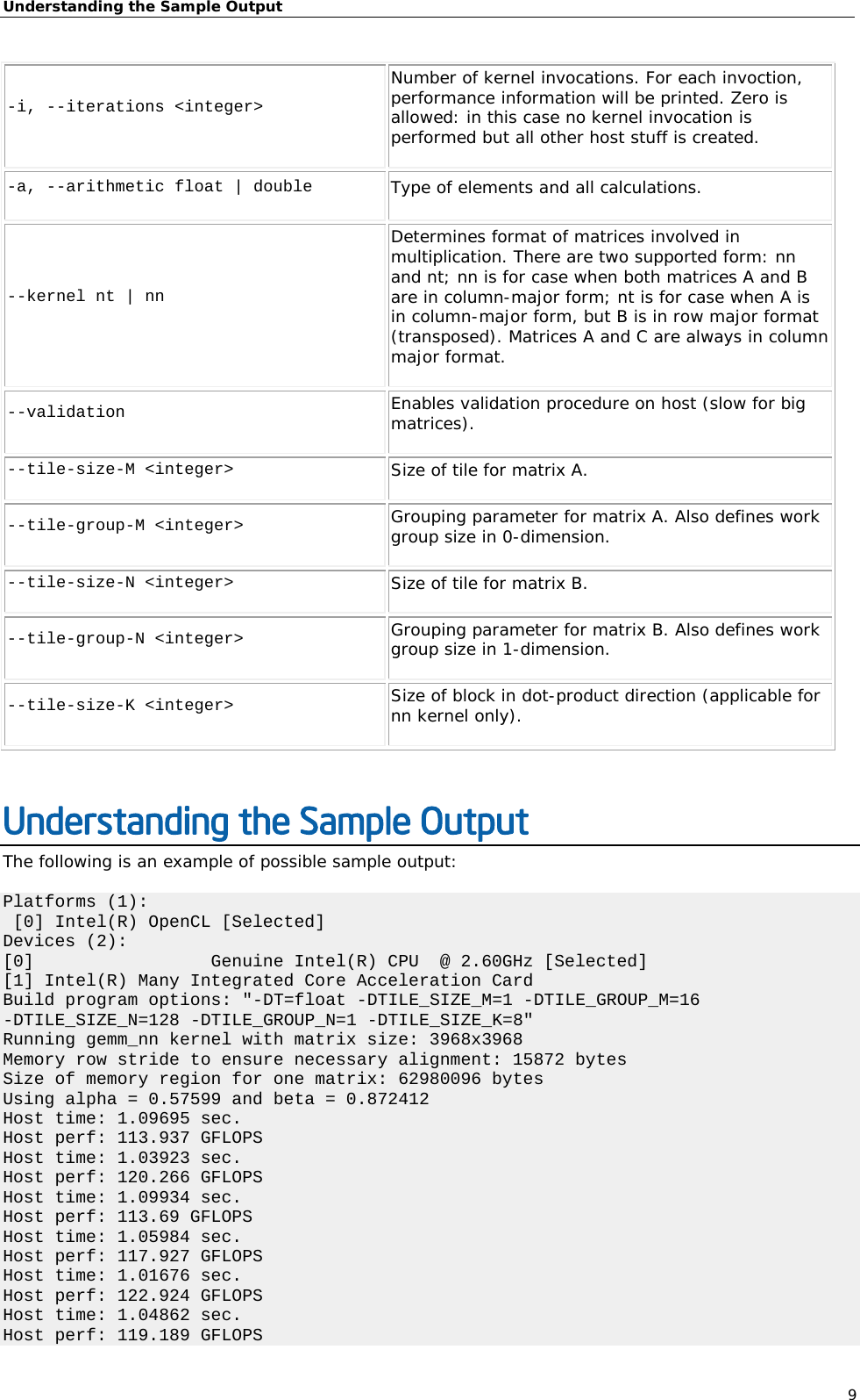 Page 9 of 11 - General Matrix Multiply - Sample User's Guide User