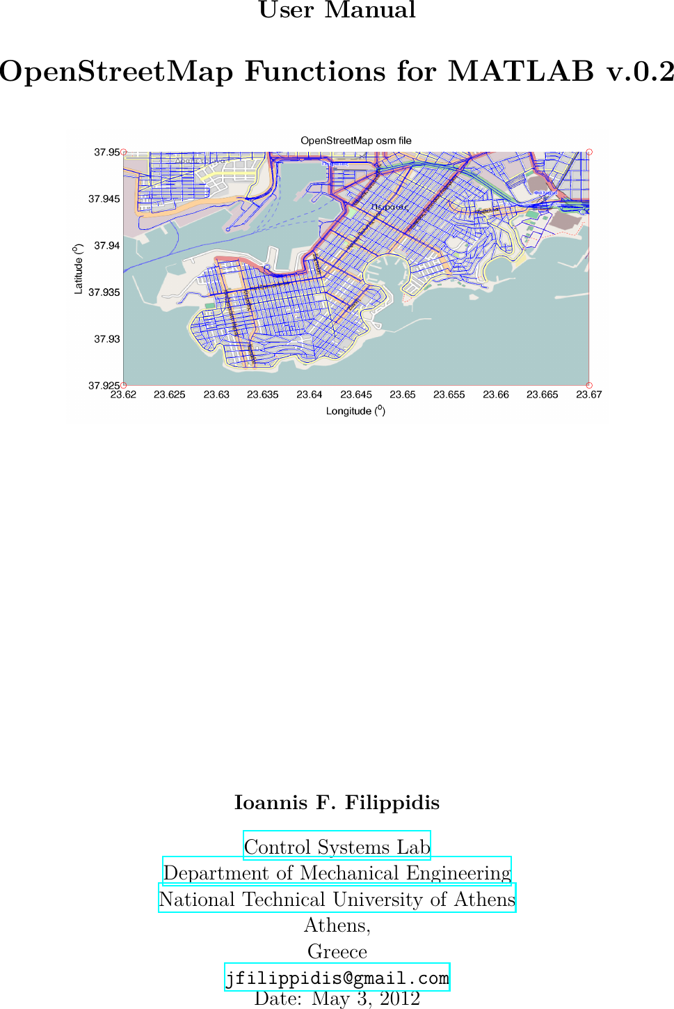 Page 1 of 8 - OpenStreetMap Toolbox For MATLAB V.0.1 User Manual V0.2