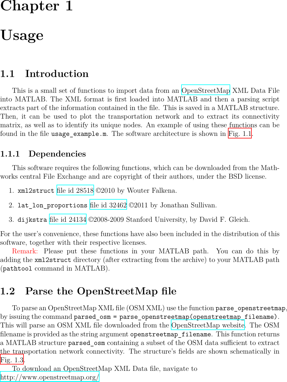 Page 3 of 8 - OpenStreetMap Toolbox For MATLAB V.0.1 User Manual V0.2
