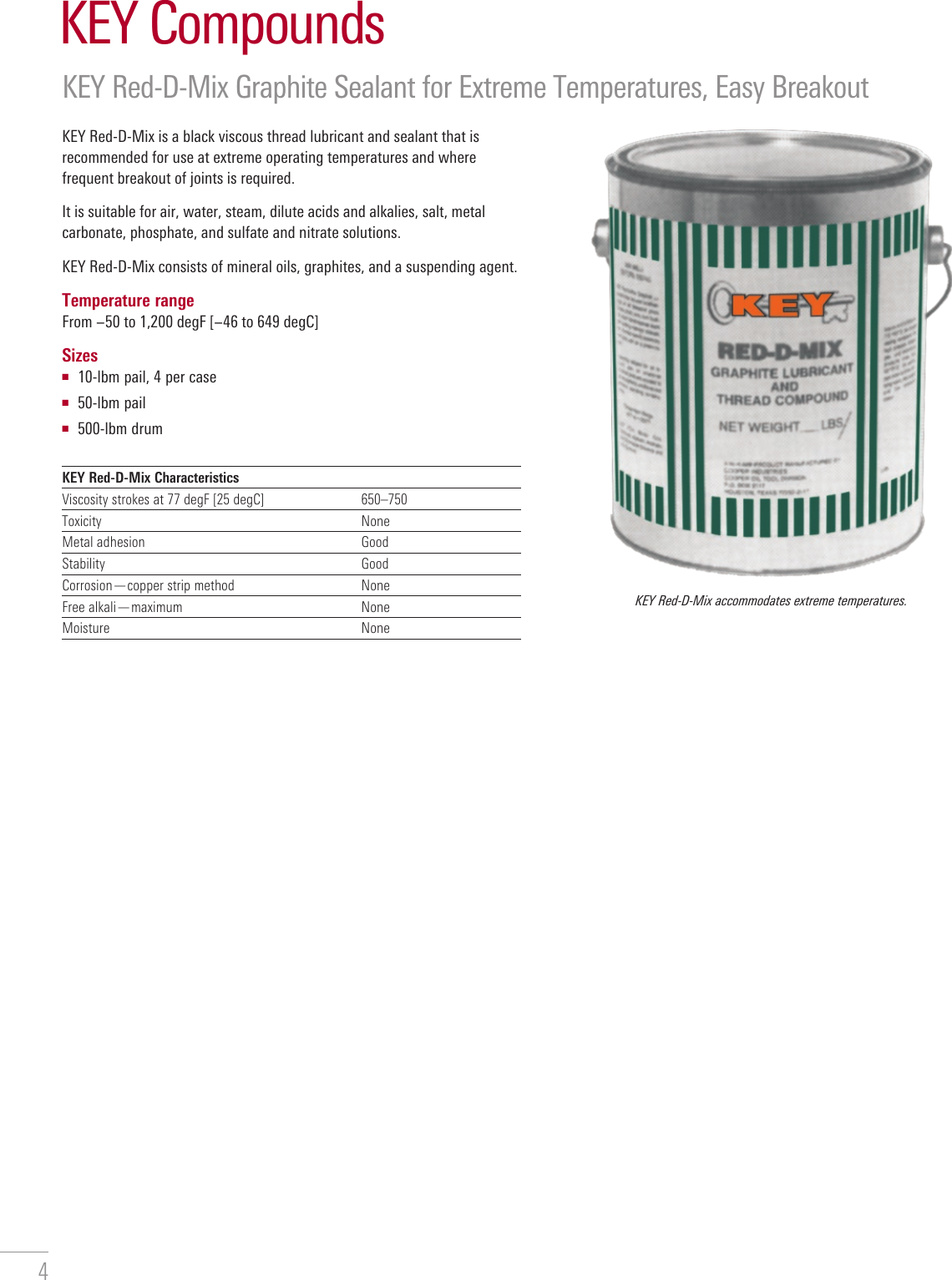 Page 4 of 12 - KEY Pipe Joint Compounds - WKM Valves Val-wkm-key-pipe-joints-compounds-brochure