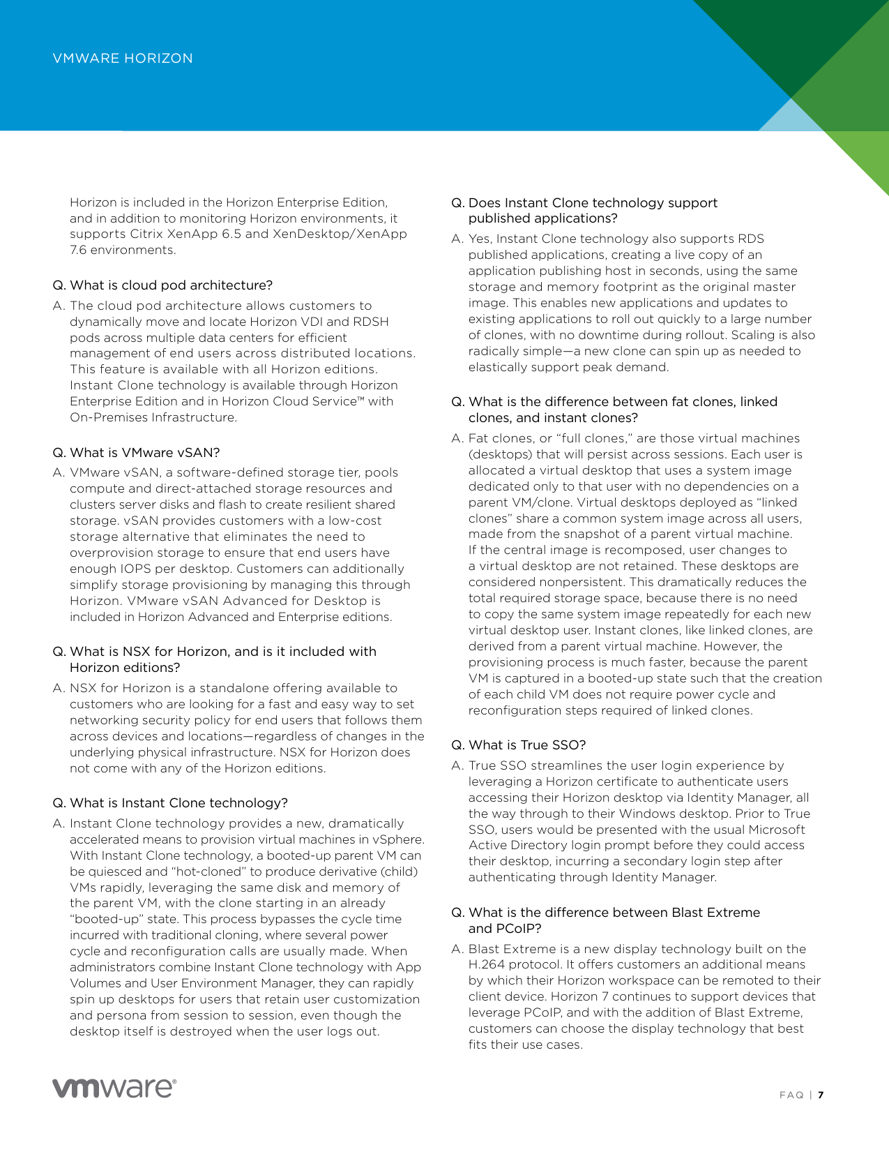 Page 7 of 12 - VMware Horizon 7 FAQ Vmware-horizon-7-faq