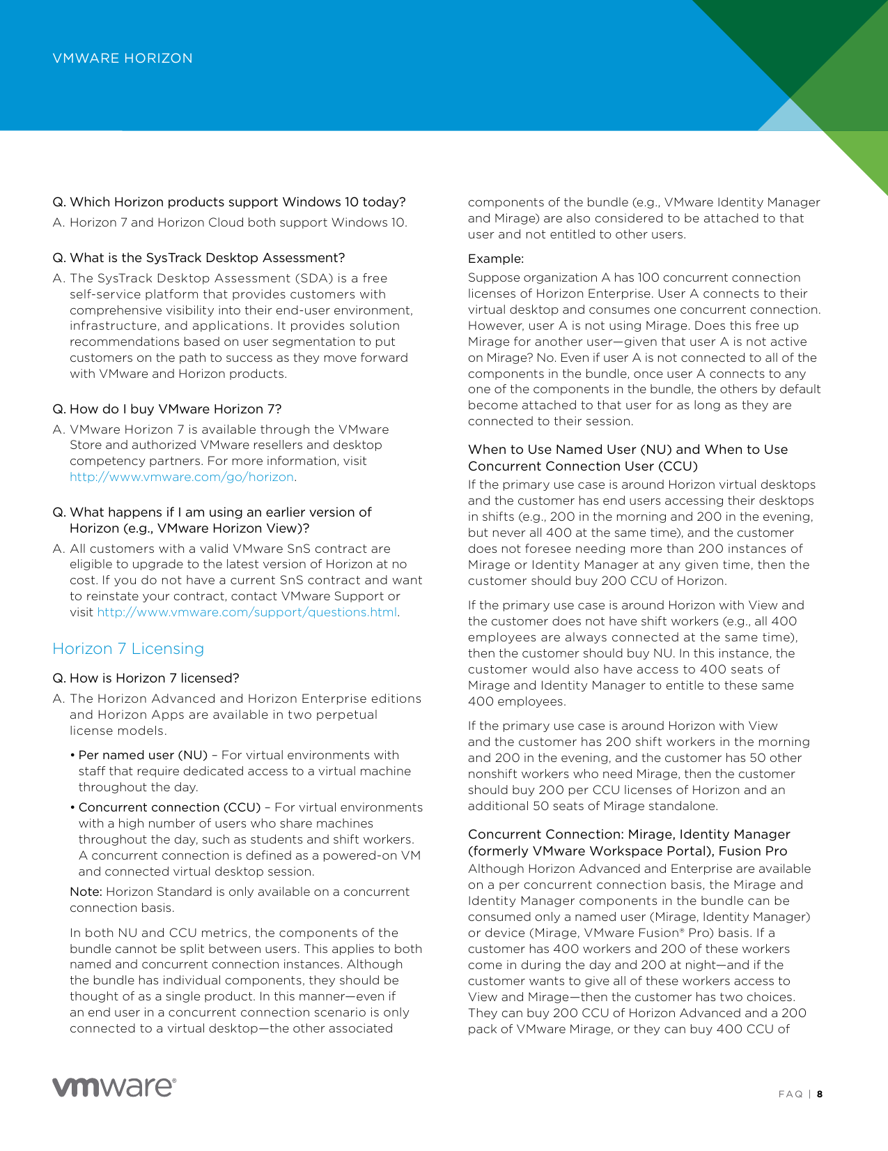 Page 8 of 12 - VMware Horizon 7 FAQ Vmware-horizon-7-faq