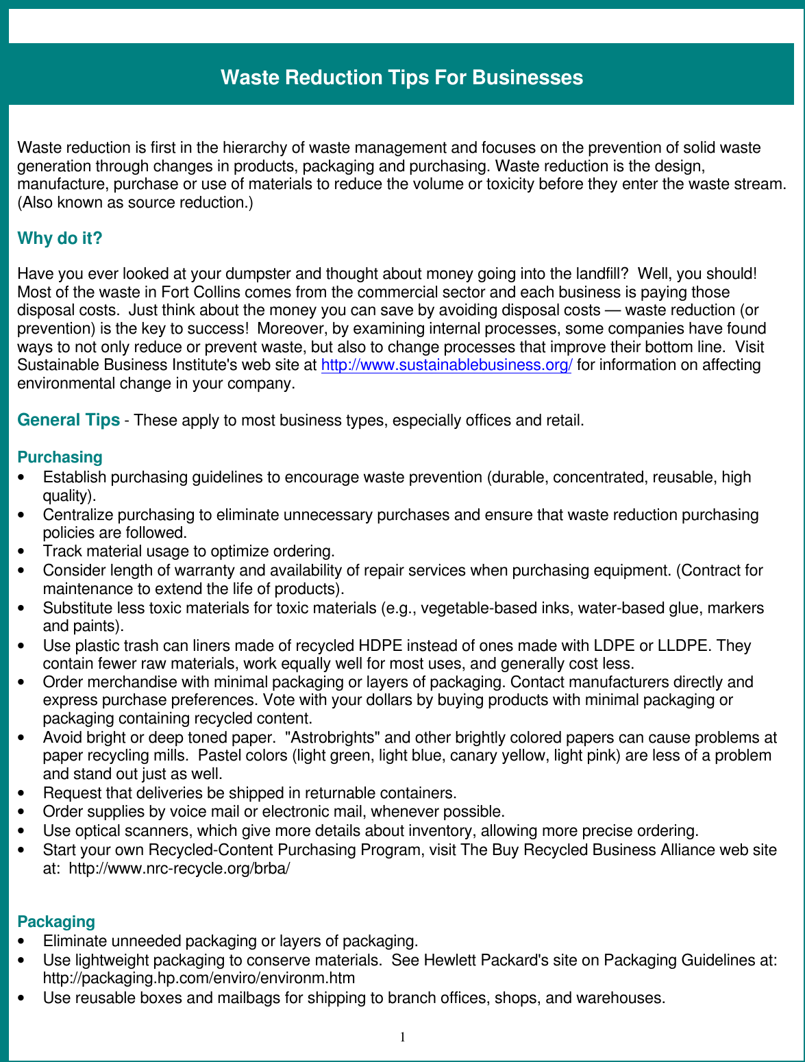 Page 1 of 4 - Waste Reduction Tips For Businesses  !! Waste-reduction-tips-businesses
