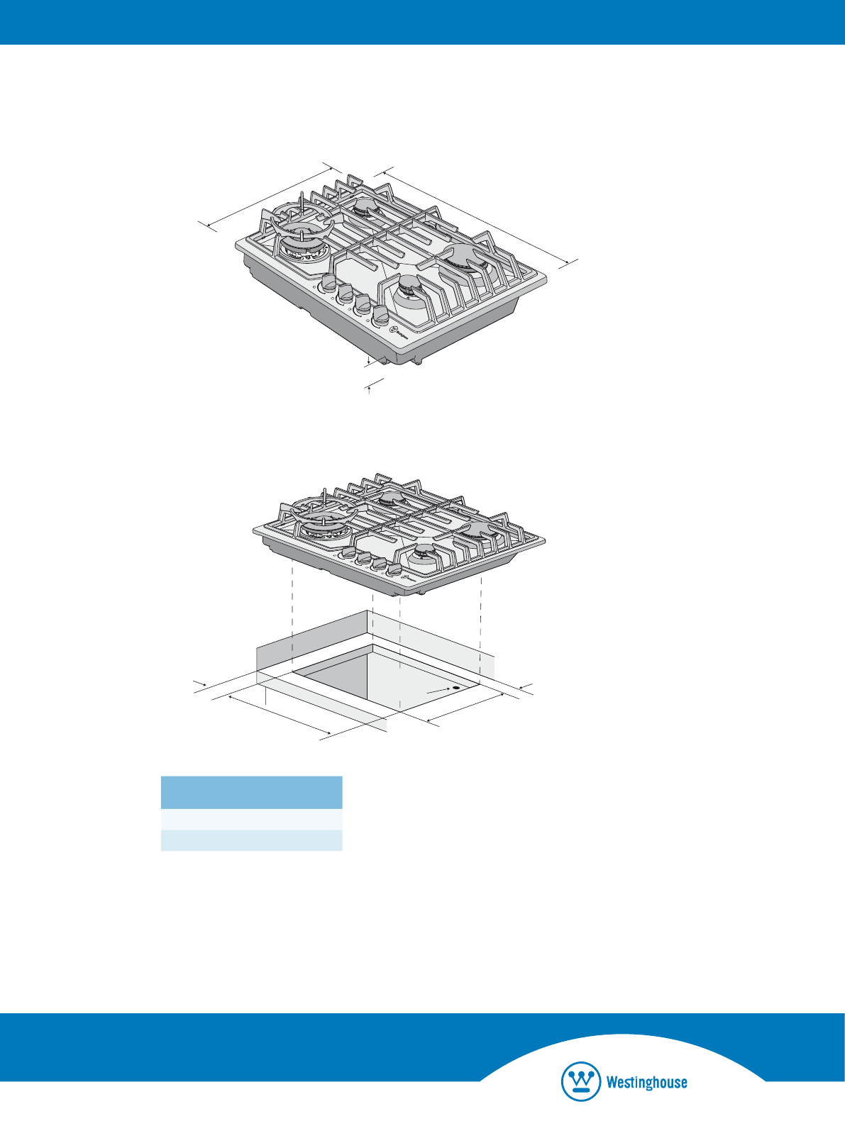 Ffec2605lw Westinghouse Gas Cooktops Installation Manual