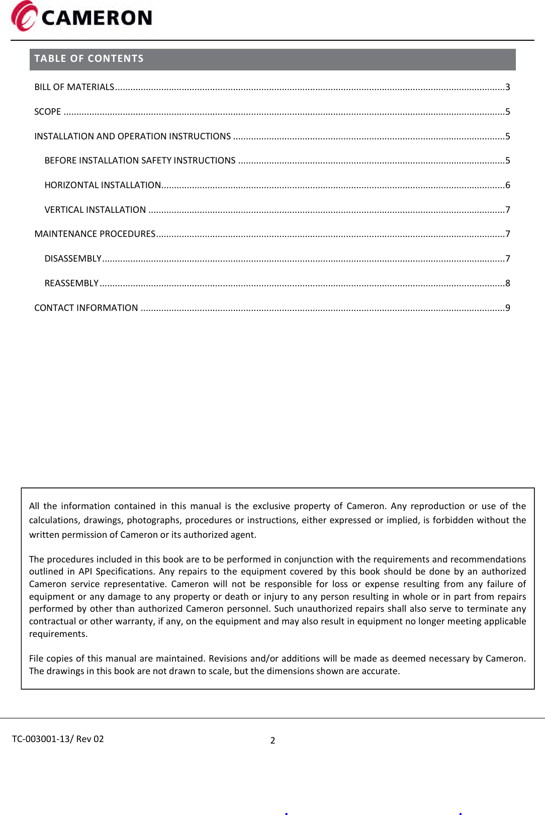 Page 2 of 9 - TC-003001-13x WHEATLEY Series 500 Swing Check Valve IOM Wheatley-series-500-swing-check-valve-iom