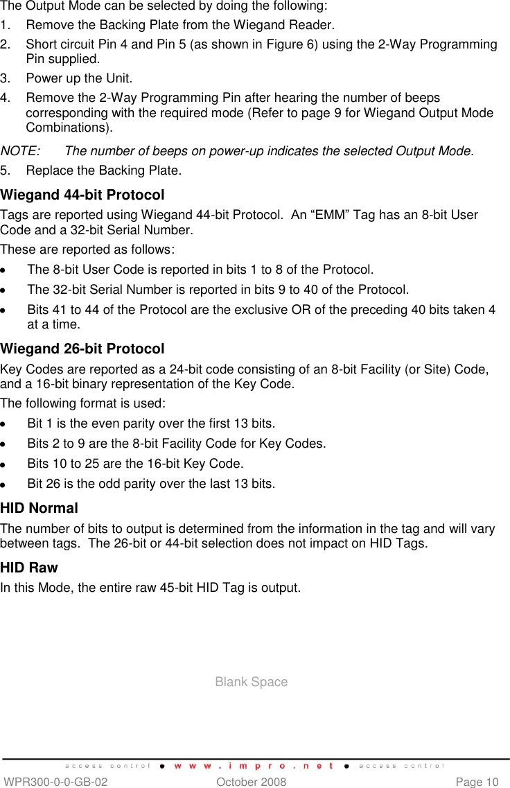 Page 10 of 12 - Wiegand Readers Reader Manuals
