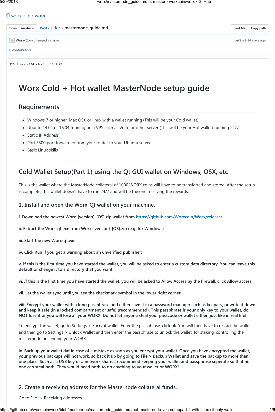 Page 1 of 6 - Worx Masternode Guide.md At Master Worxcoin Git Hub