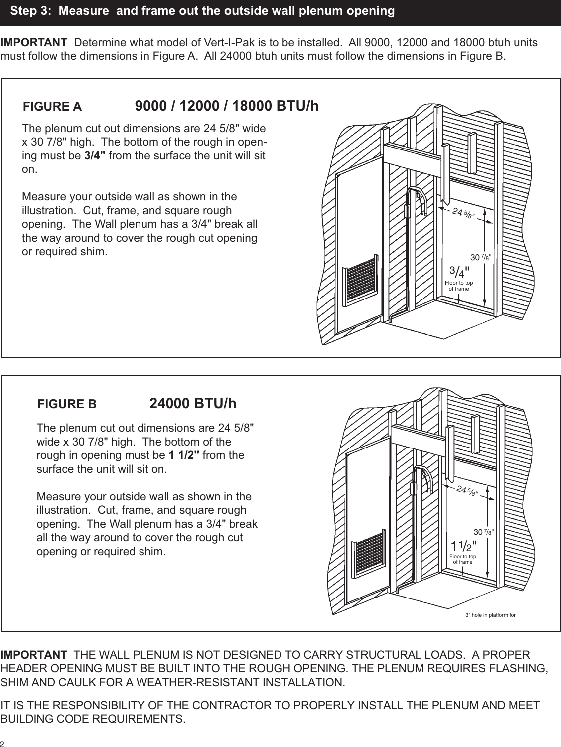 Page 2 of 8 - 92006906_VPAWP1-8_VPAWP1-14 (5-06)  54815 1507840152 Vert-I-Pak VPAWP Wall Plenum Installation Manual