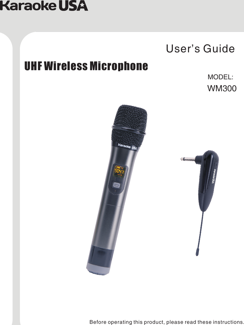 Dok WM900 UHF Wireless Microphone User Manual M300