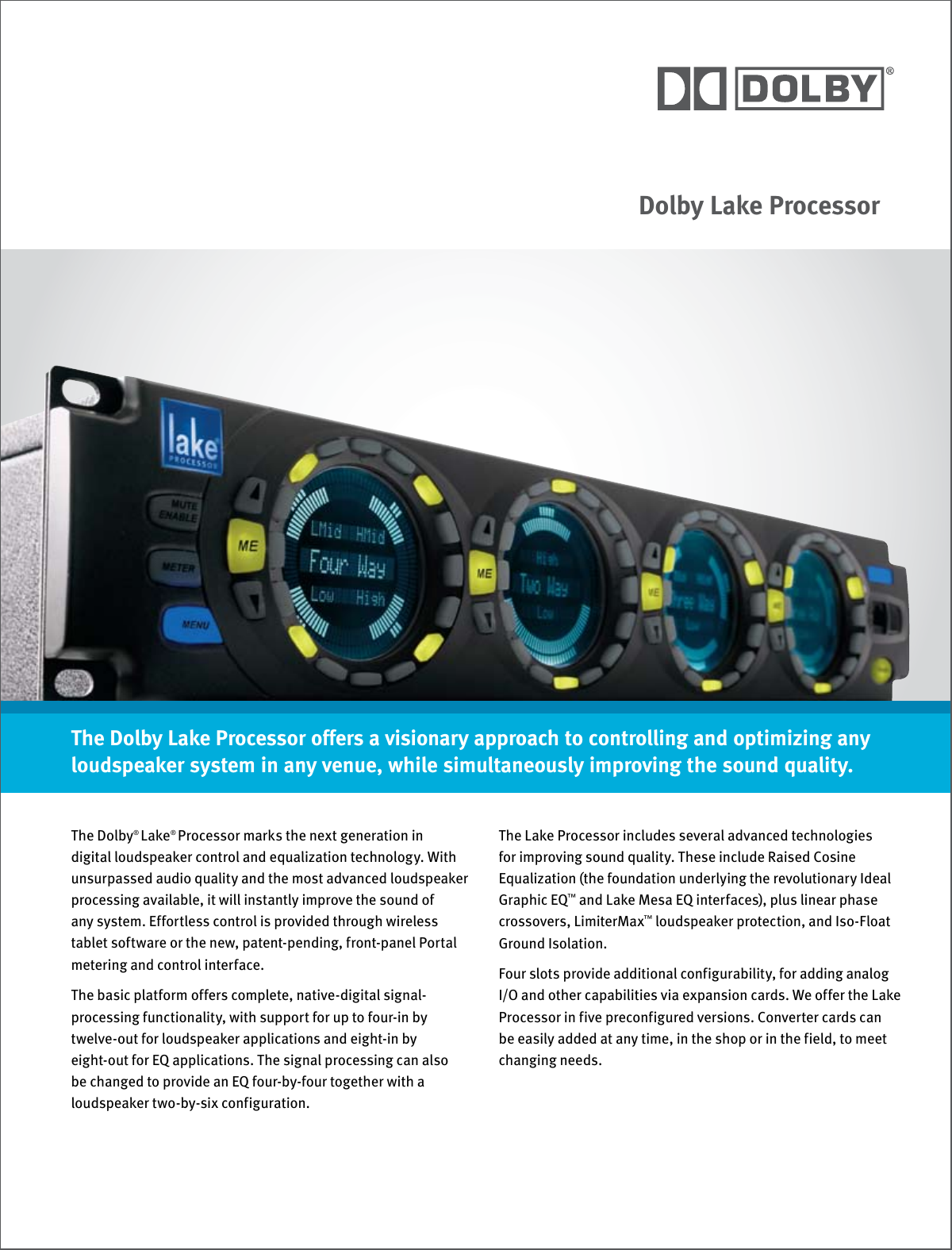 Page 1 of 4 - Dolby-Laboratories Dolby-Laboratories-Digital-Loudspeaker-Users-Manual-  Dolby-laboratories-digital-loudspeaker-users-manual