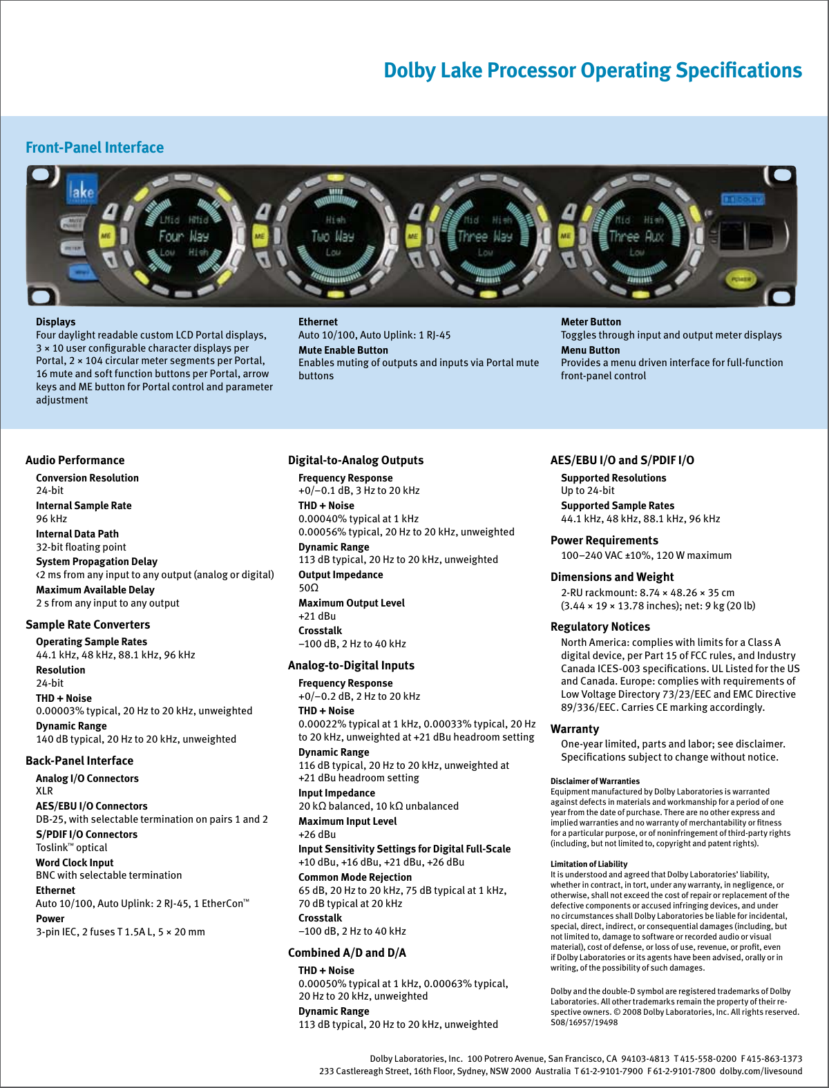 Page 4 of 4 - Dolby-Laboratories Dolby-Laboratories-Digital-Loudspeaker-Users-Manual-  Dolby-laboratories-digital-loudspeaker-users-manual