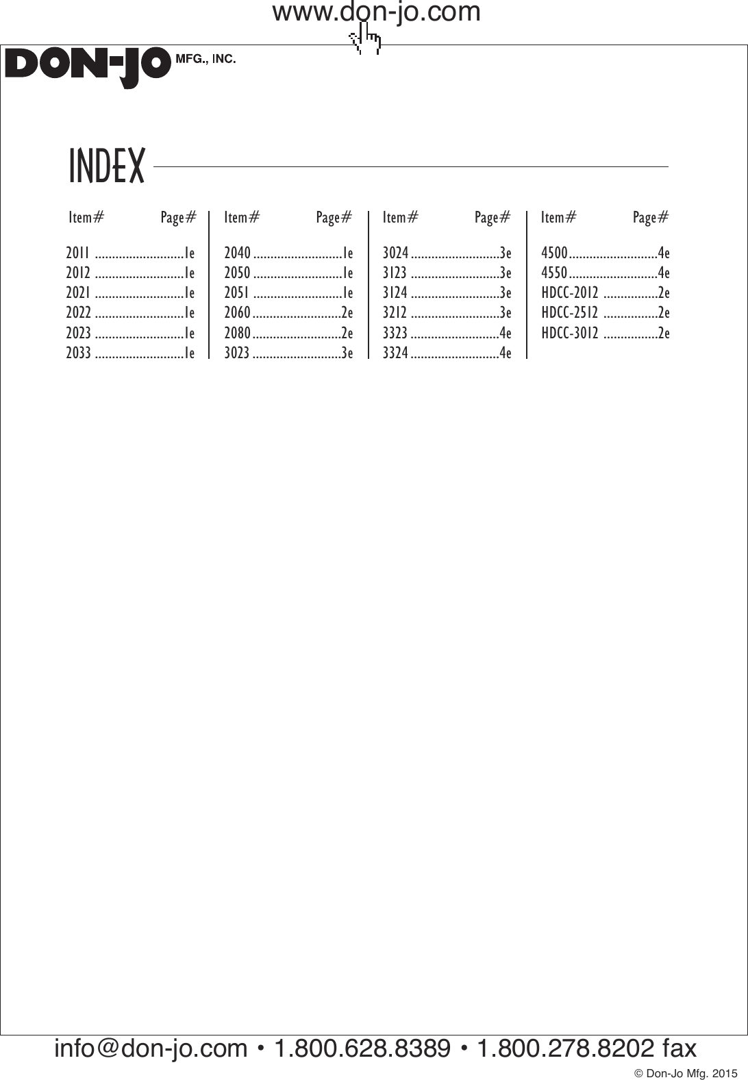 Page 2 of 8 - Don Jo  2015 Don-Jo Door Controls Product Catalog