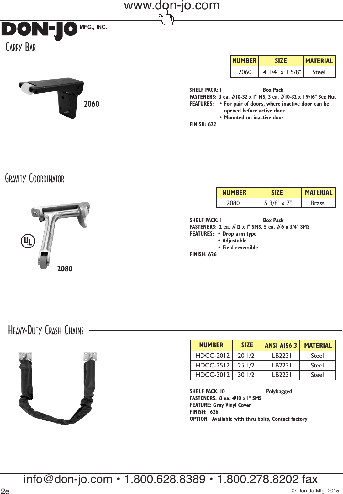 Page 4 of 8 - Don Jo  2015 Don-Jo Door Controls Product Catalog