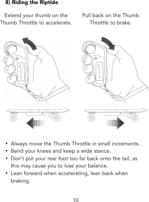 Page 10 of Dongboshi tech R1 electric skateboard User Manual Owners Manual V6