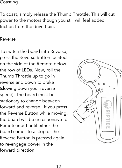 Page 12 of Dongboshi tech R1 electric skateboard User Manual Owners Manual V6