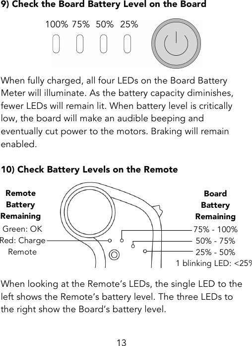 Page 13 of Dongboshi tech R1 electric skateboard User Manual Owners Manual V6