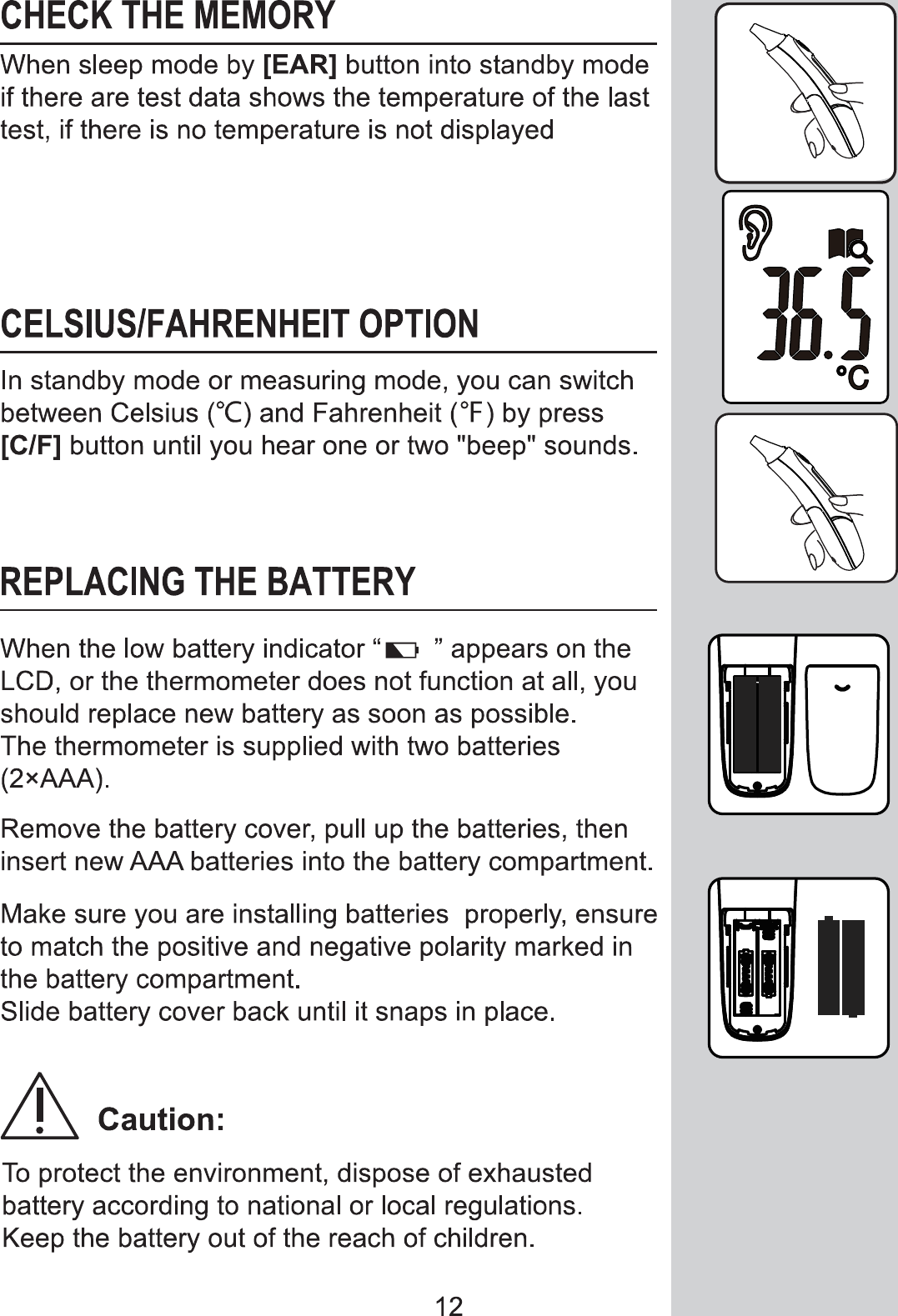 Page 12 of Dongdixin Technology BLUENRG-V10 Digital Ear Thermometer User Manual