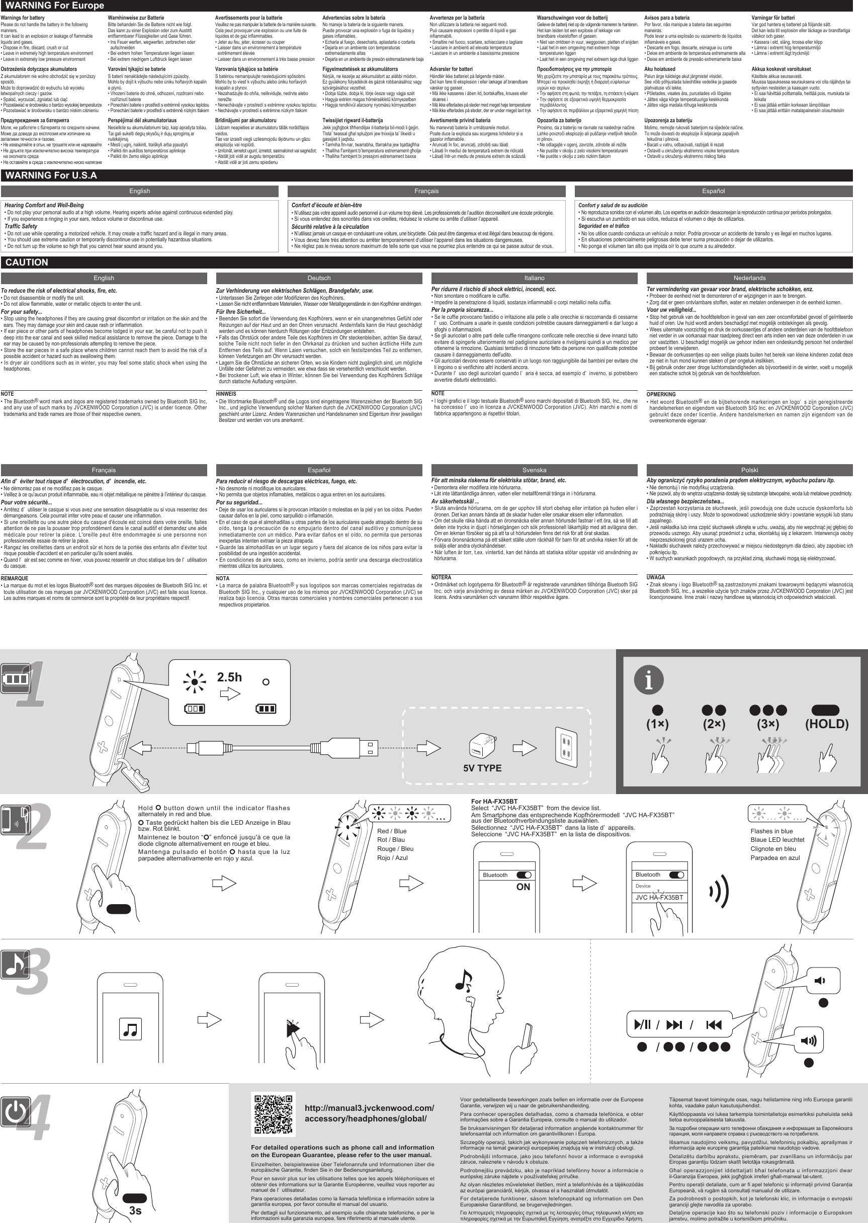 Page 2 of Dongguan Siyoto Electronics HA-FX35BT WIRELESS HEADPHONES User Manual 181016 FX35 45BT SUG U 5th