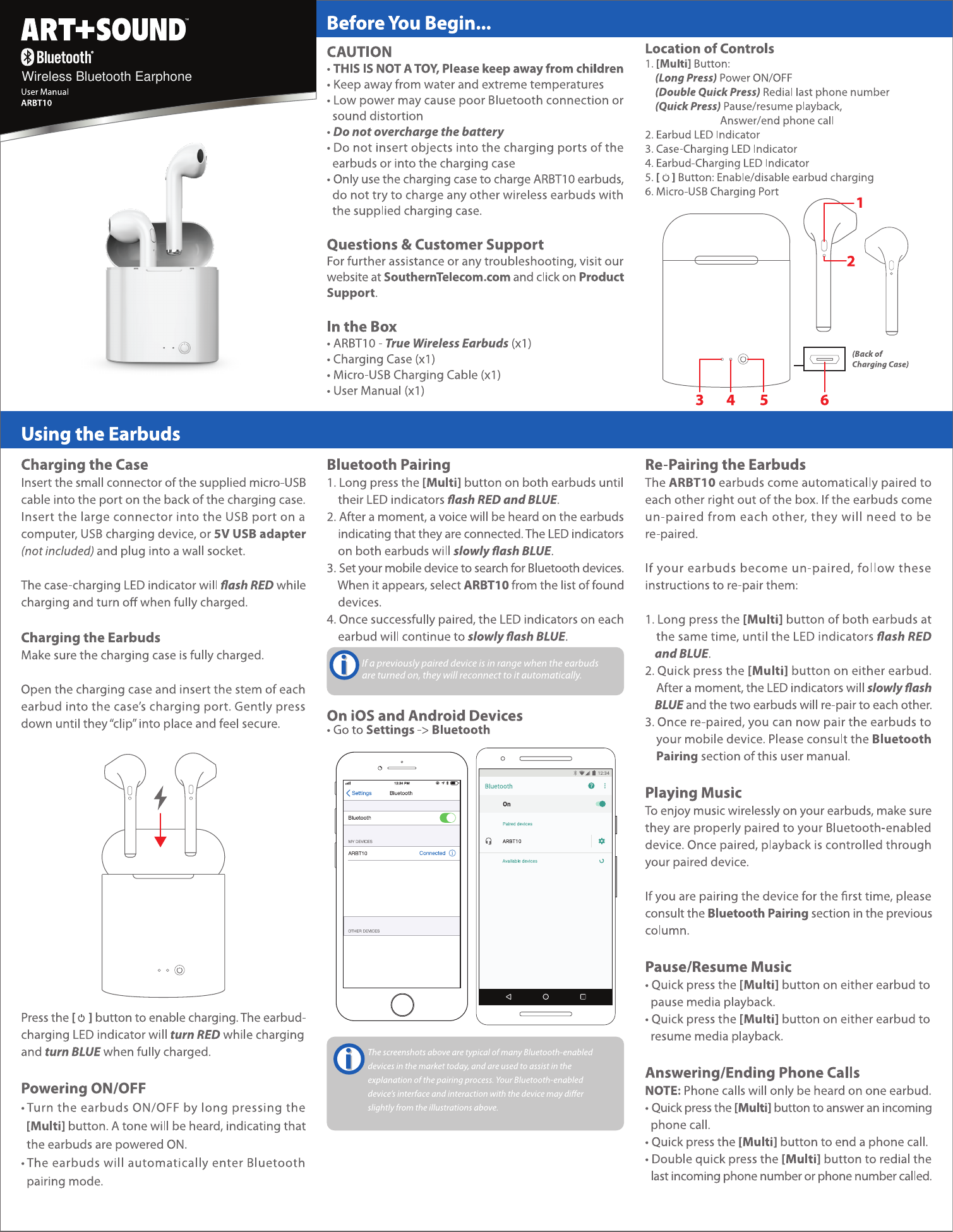 Wireless Bluetooth Earphone