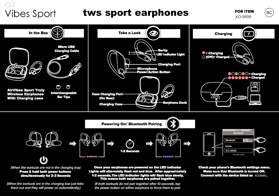 vivitar wireless sports earbuds v40057w