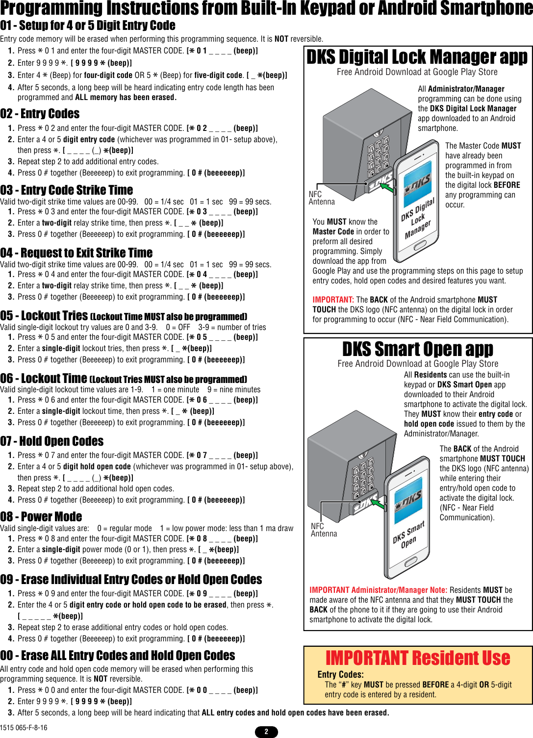 Page 2 of 2 - DoorKing Door King 1515-080 Installation Manual 1515-065-F-8-16