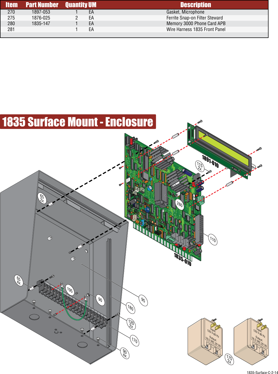 Page 2 of 9 - DoorKing  Door King 1835 Parts List SFW 3-14